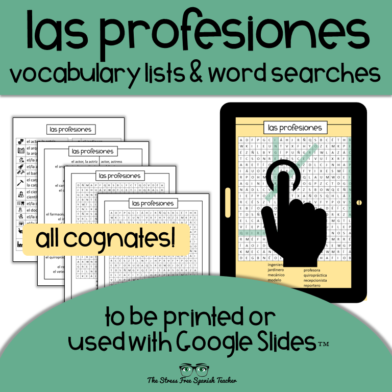 Spanish Professions Vocabulary Practice