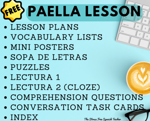 Free WEEK of Spanish lessons about Paella